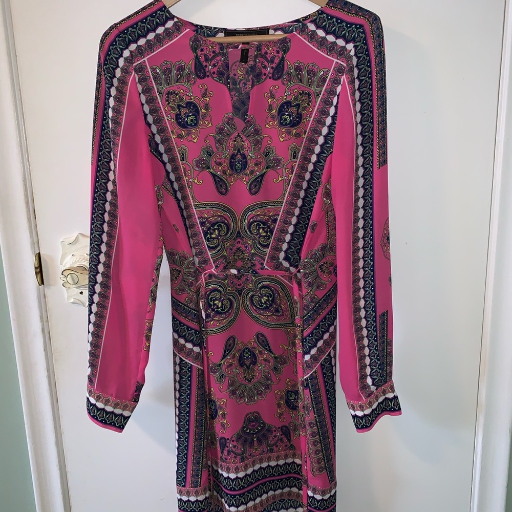 BCBG MaxAzria hot pink tunic dress